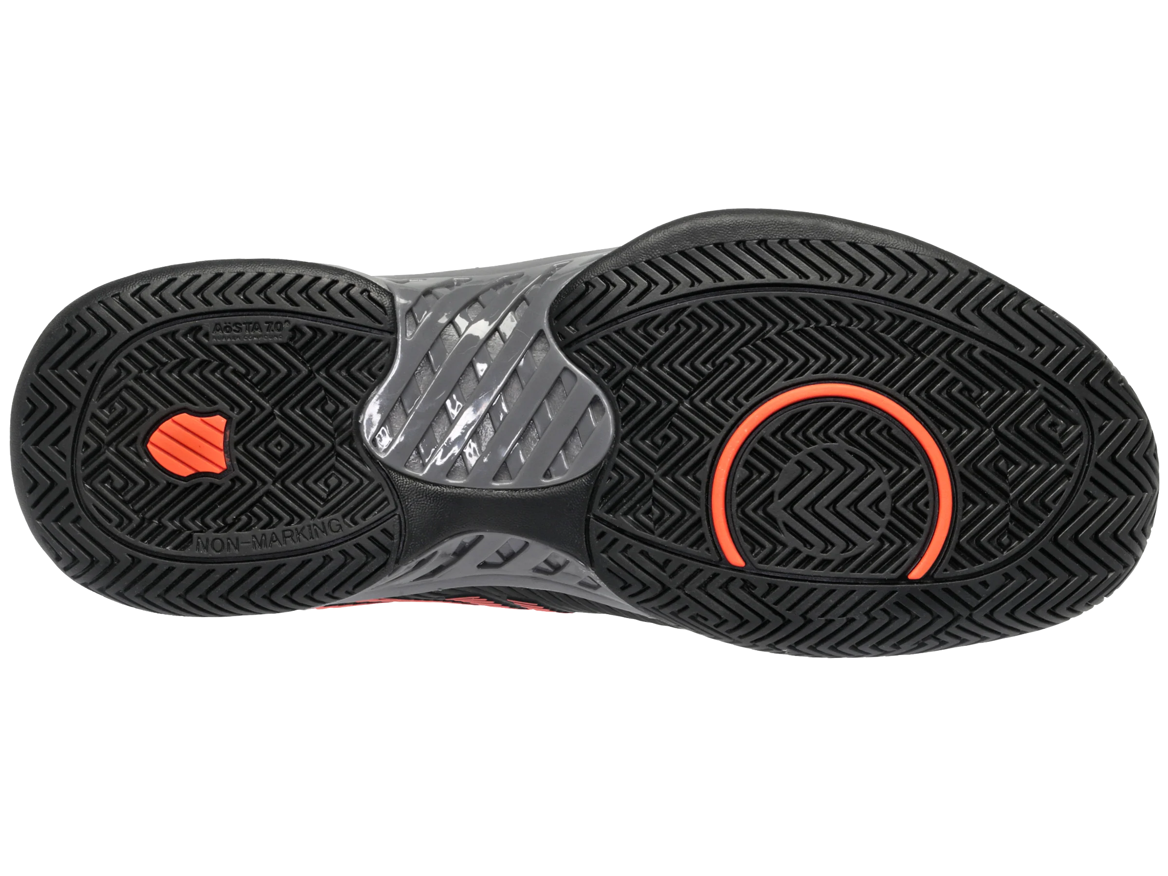 06613-042-M | HYPERCOURT EXPRESS 2 | JET BLACK/STEEL GRAY/SPICY ORANGE - Image 6