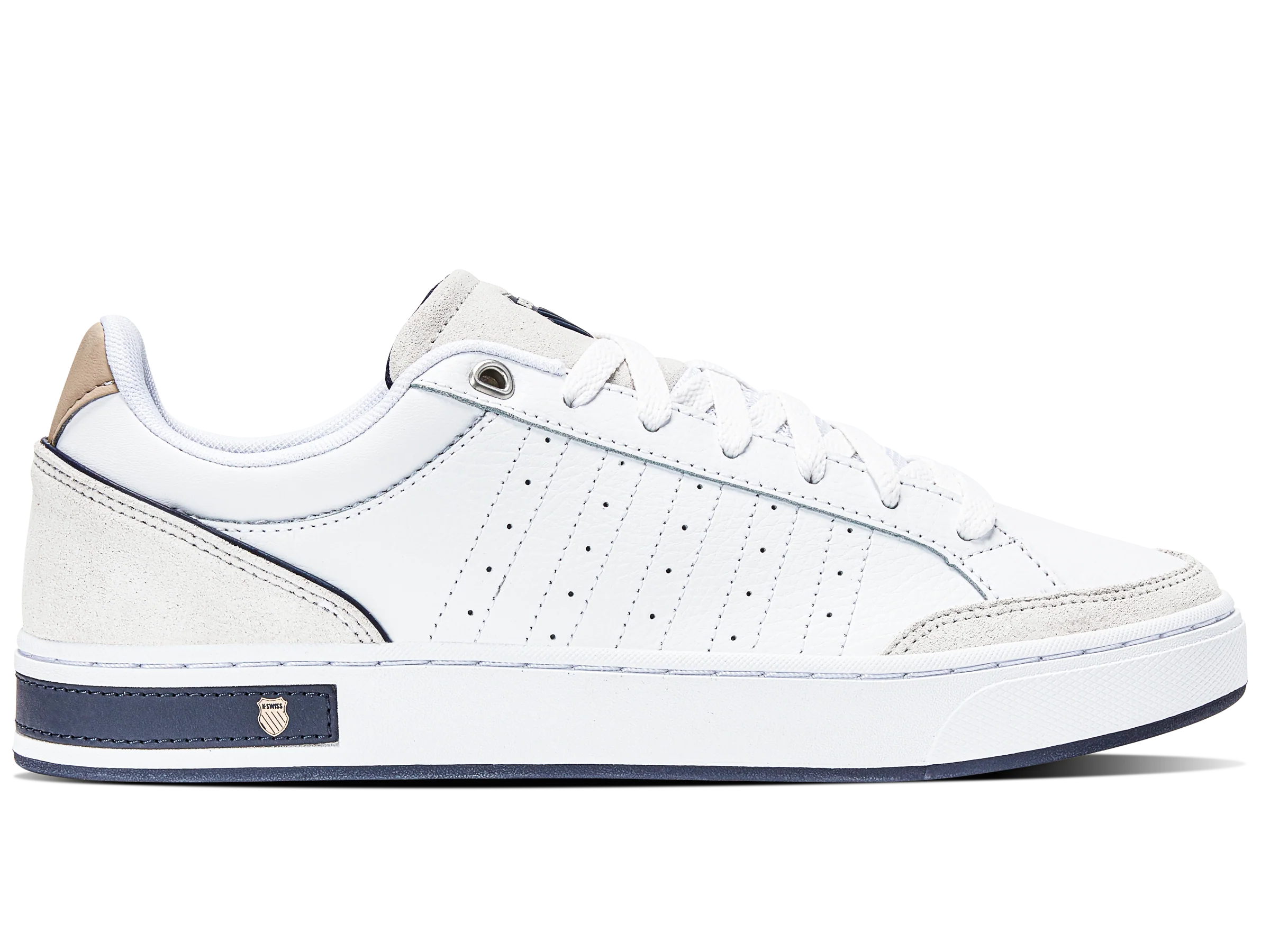 07411-122-M | COURT BLOCK | WHITE/IRISH CREAM/NAVY