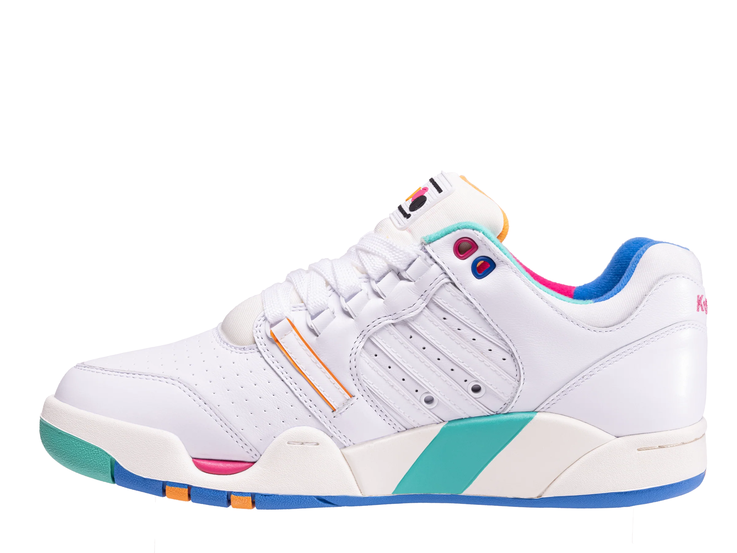 07911-191-M | ROWING BLAZERS X K-SWISS SI-18 PREMIER | WHITE/FRENCH BLUE/FANDANGO PINK - Image 7