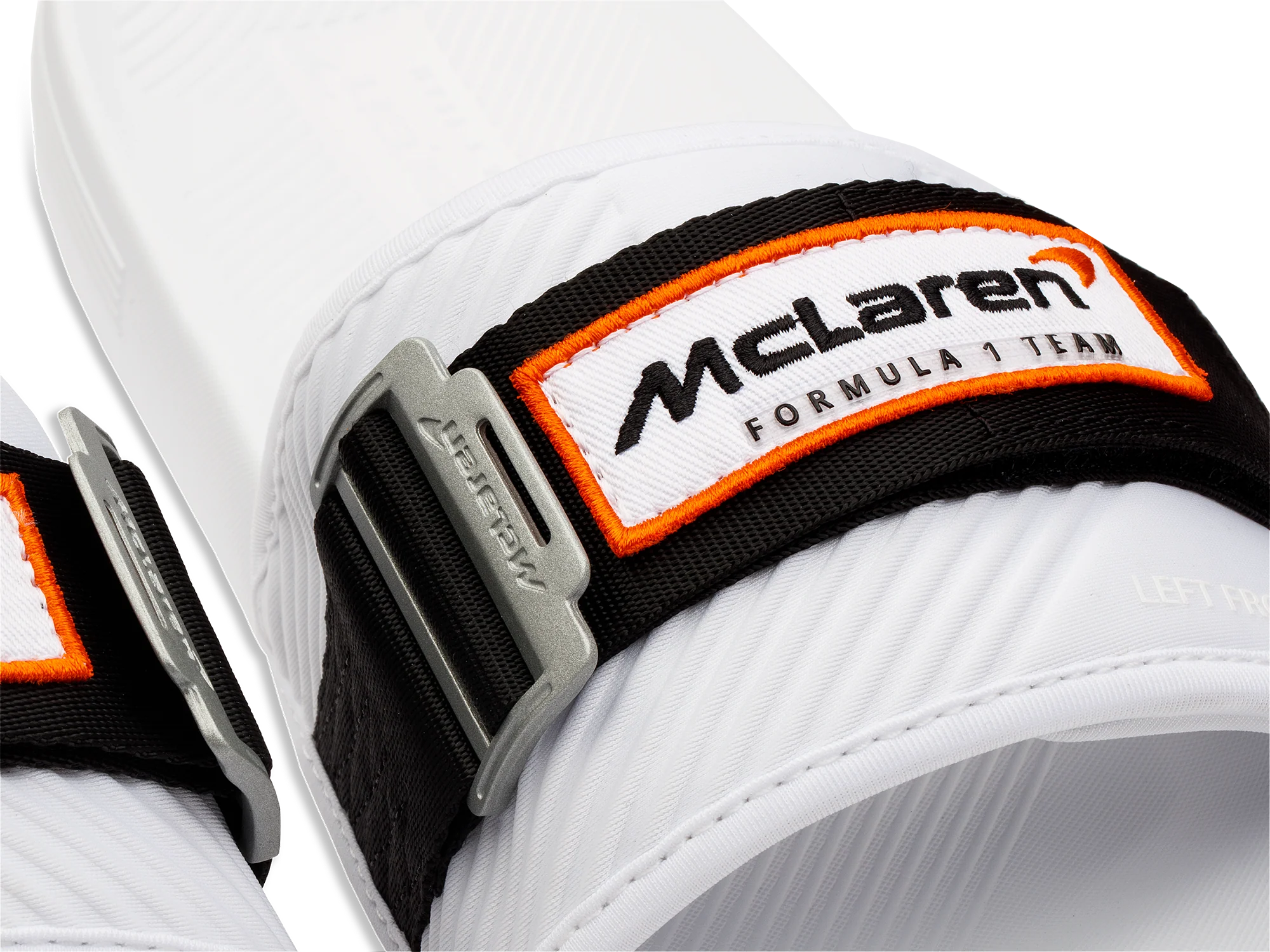 08716-102-M | STRAP SANDAL X MCLAREN | WHITE /BLACK /PAPAYA - Image 3