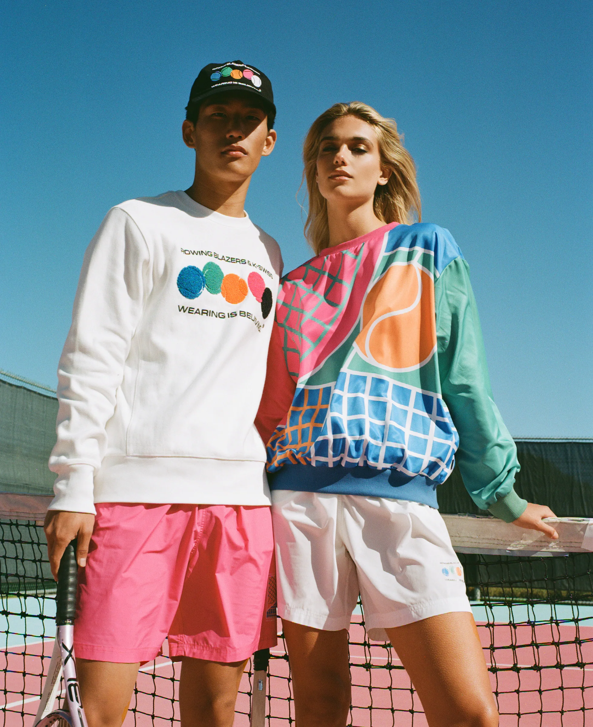 106074-100 | ROWING BLAZERS X K-SWISS CREWNECK SWEATSHIRT | WHITE - Image 2