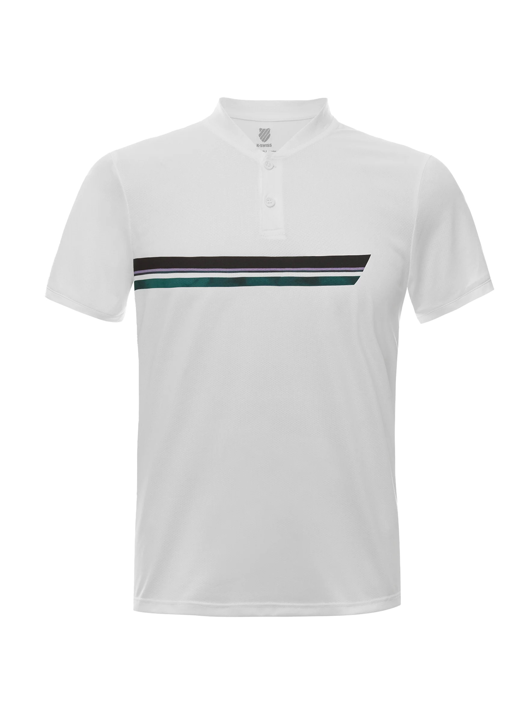 107234-320 | STRIPE HENLEY S/S | EVERGREEN
