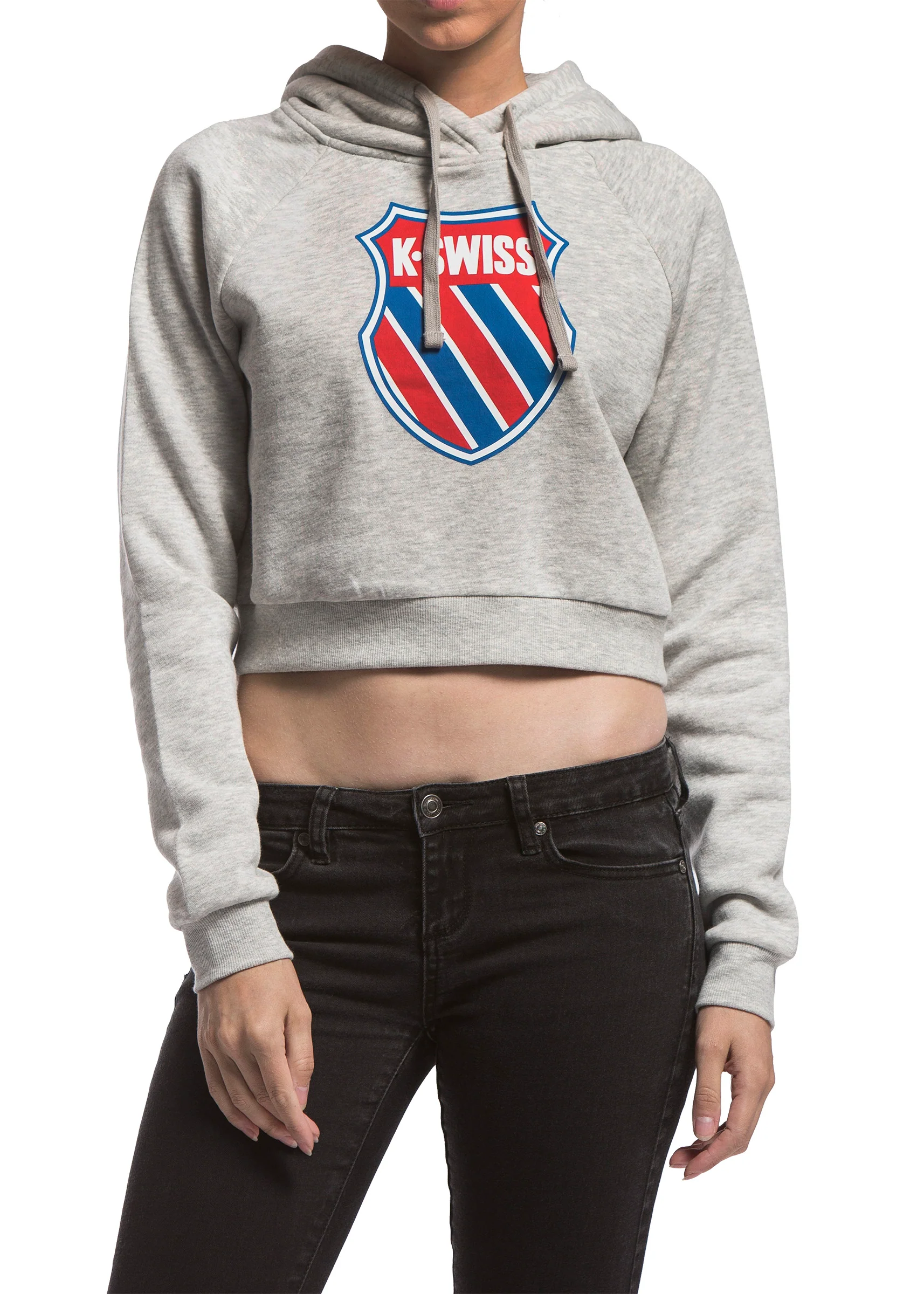 192434-020 | WOMENS GRIND CROPPED HOODIE | GREY HEATHER - Image 3
