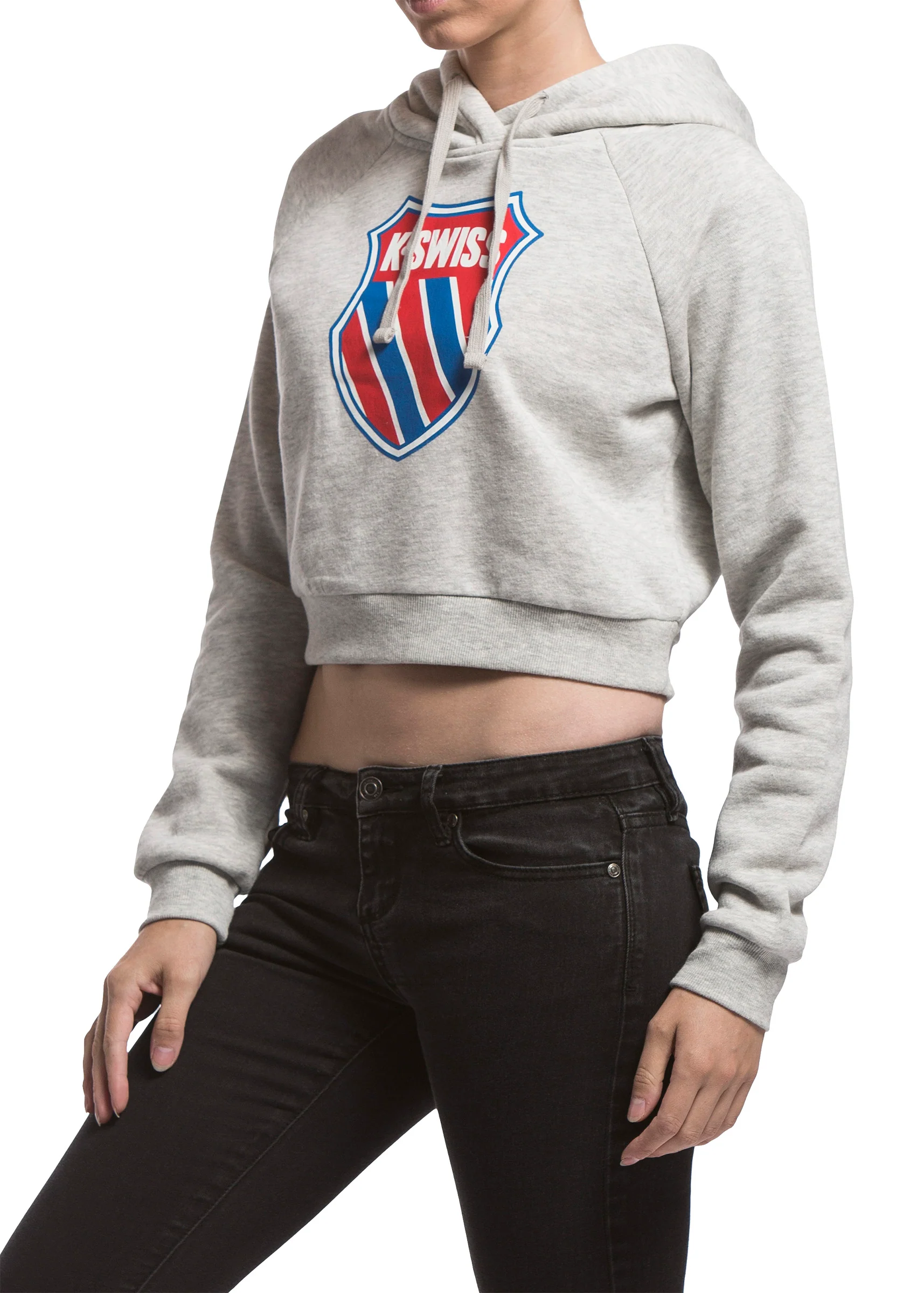 192434-020 | WOMENS GRIND CROPPED HOODIE | GREY HEATHER - Image 4