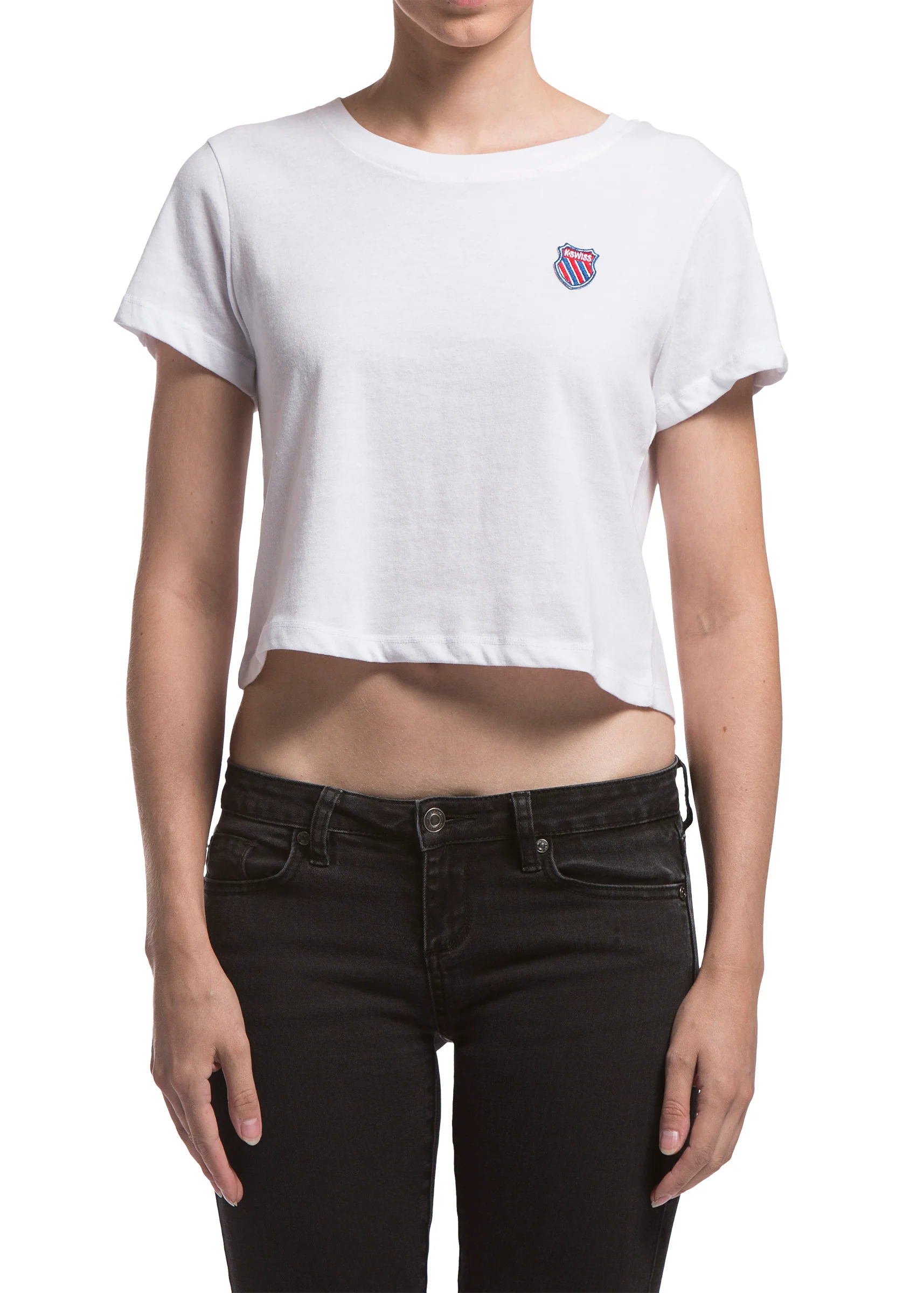 192435-194 | WOMENS TIEBREAKER CROPPED TEE | STARK WHITE - Image 3