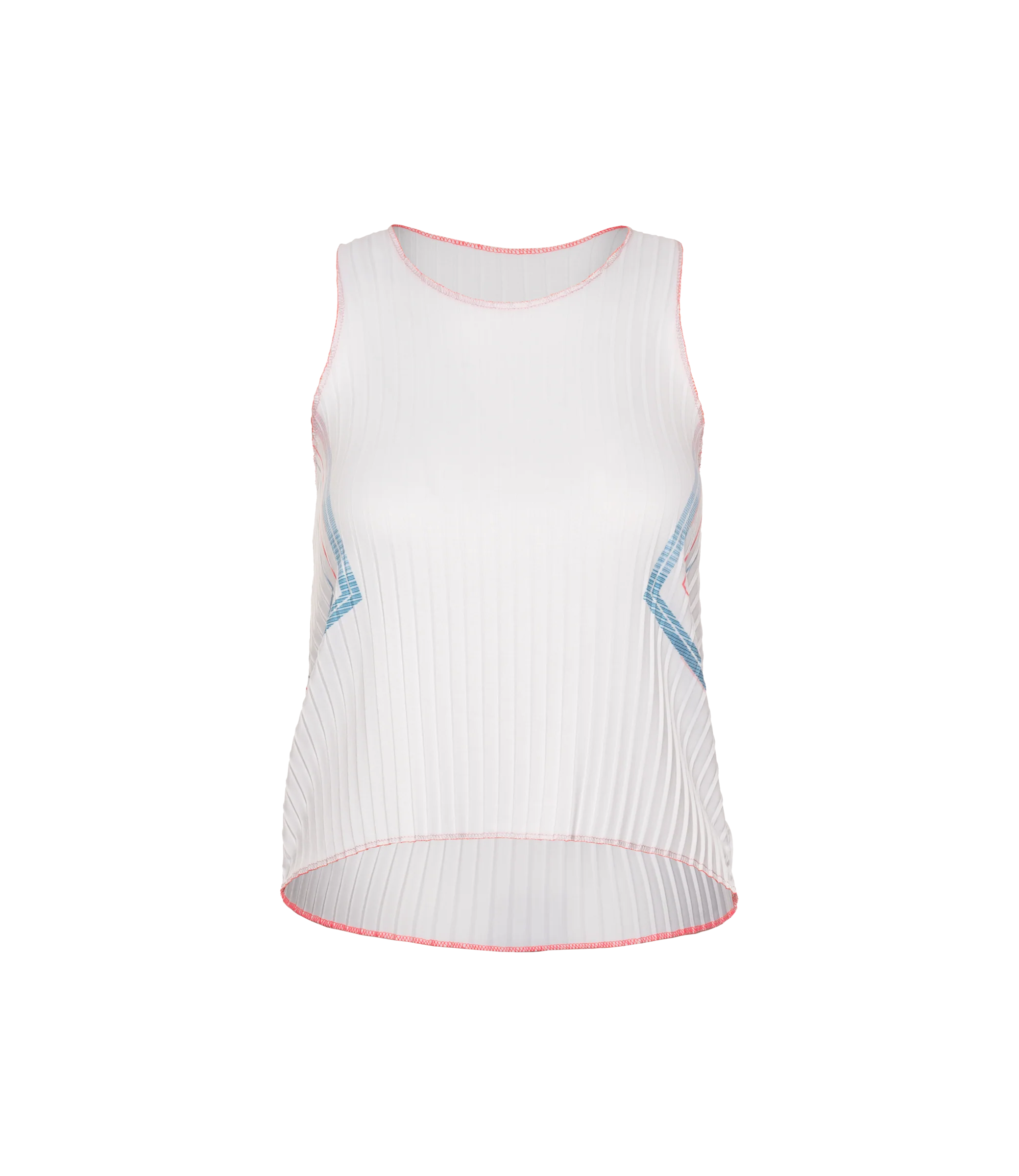 196048-100 | SCULPT PLEATED TANK | WHITE
