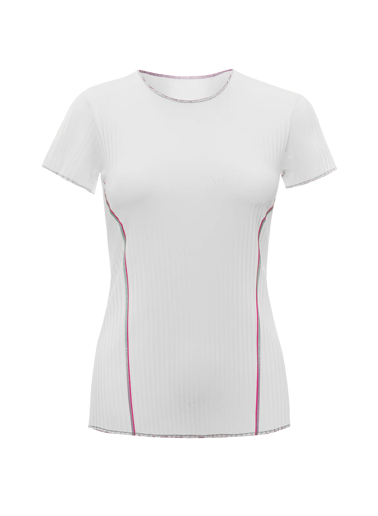 196051-182 | PLEATED S/S CREW | WHITE/ANGEL