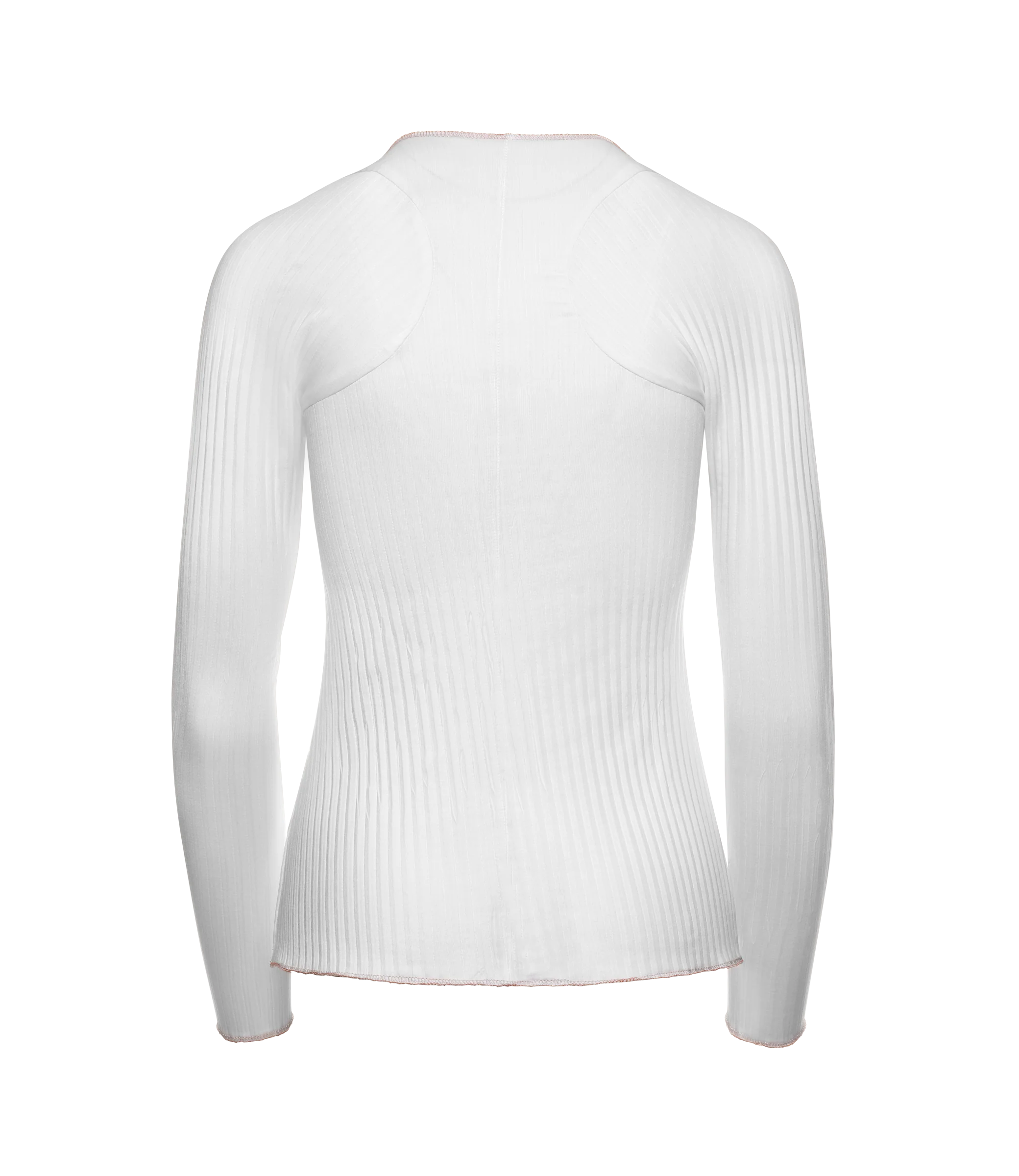 196052-100 | PLEATED L/S CREW | WHITE - Image 2