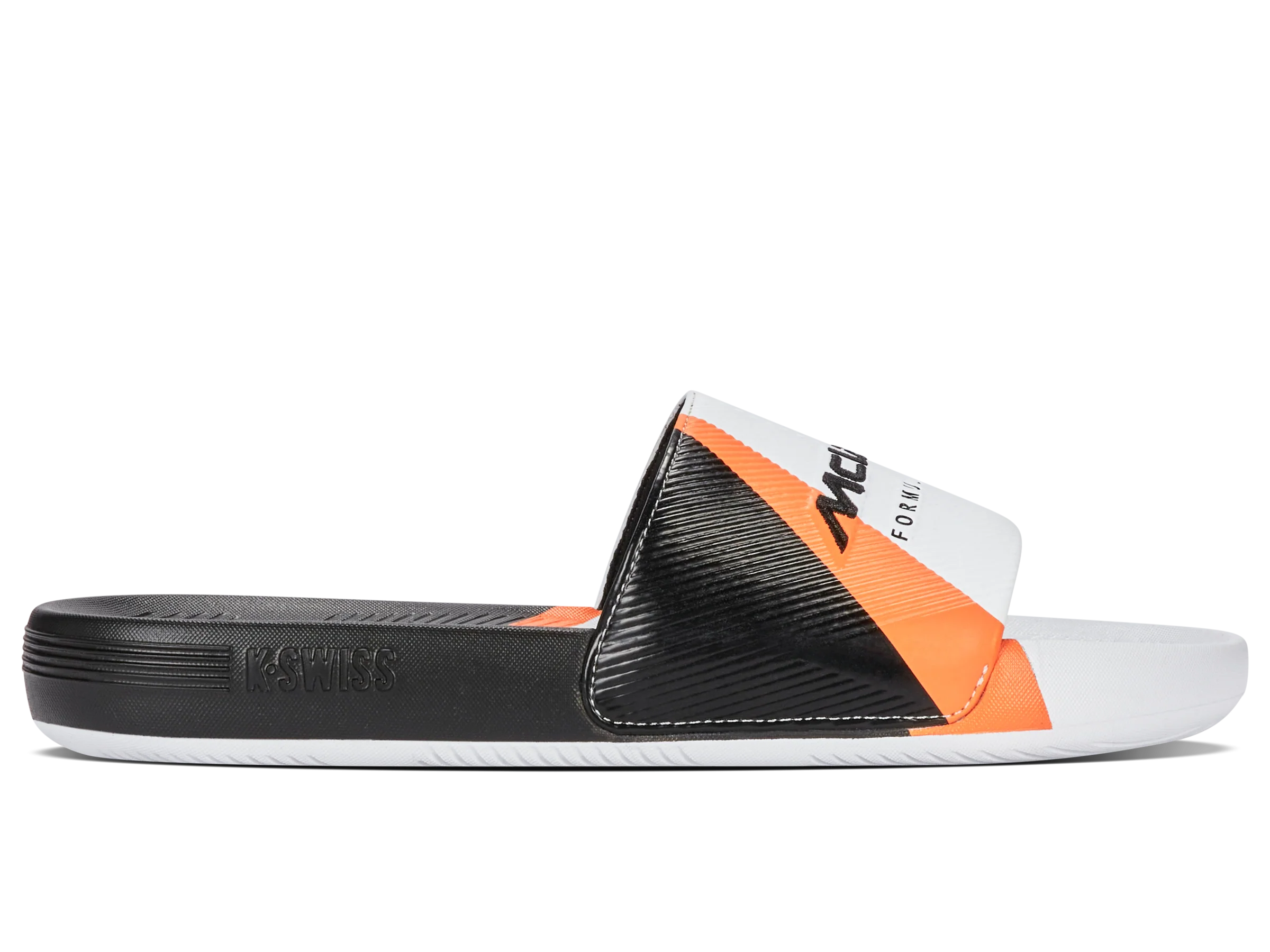 94422-196-M | SLIDE SANDAL X MCLAREN F1 TEAM | WHITE/BLACK/PAPAYA