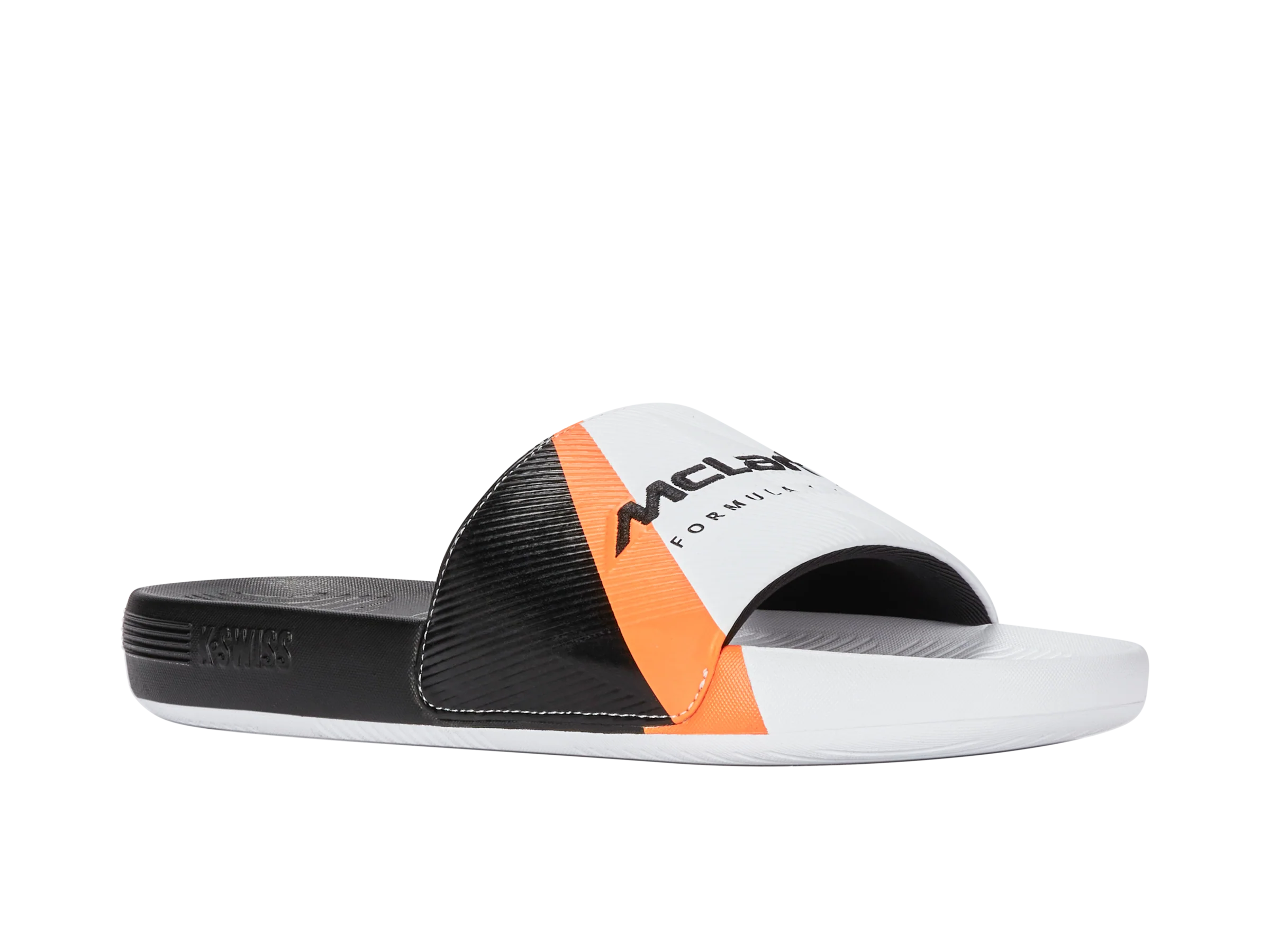 94422-196-M | SLIDE SANDAL X MCLAREN F1 TEAM | WHITE/BLACK/PAPAYA - Image 2