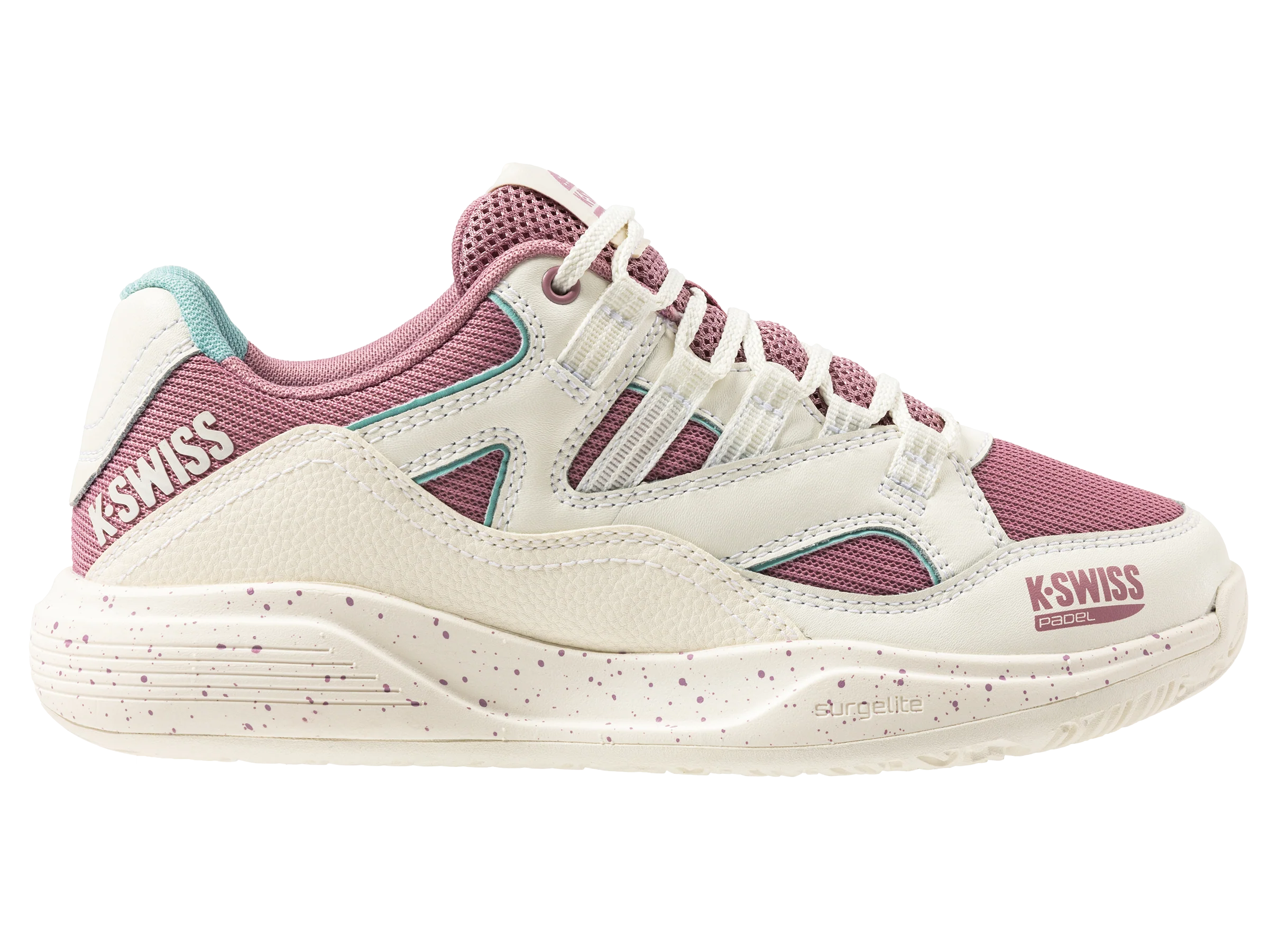 94435-966-M | TURA TEAM PADEL | SNOW WHITE/LILAS/PASTEL TURQUOISE