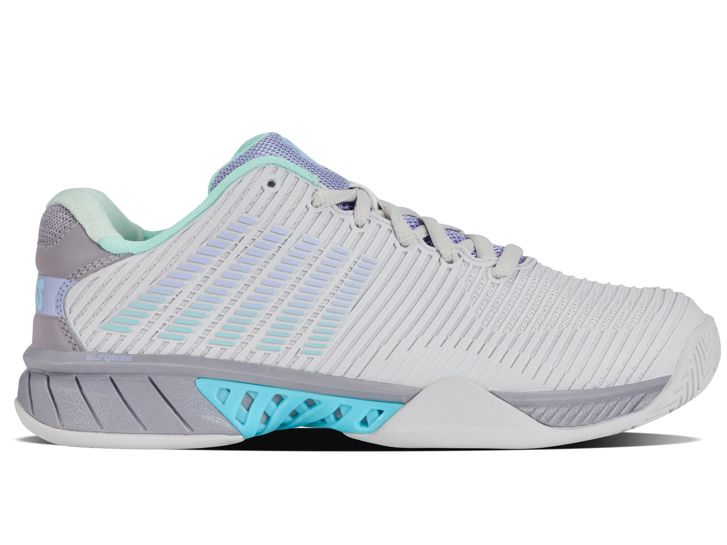 96613-020-M | HYPERCOURT EXPRESS 2 | NIMBUS CLOUD/LILAC GRAY/NEON PURPLE