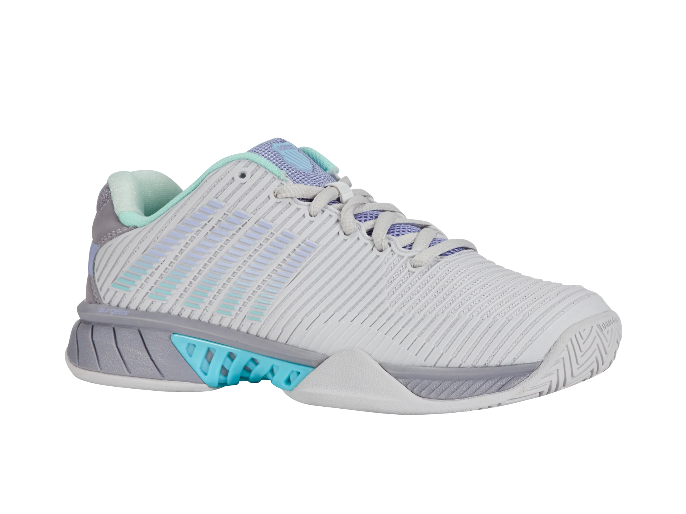 96613-020-M | HYPERCOURT EXPRESS 2 | NIMBUS CLOUD/LILAC GRAY/NEON PURPLE - Image 2