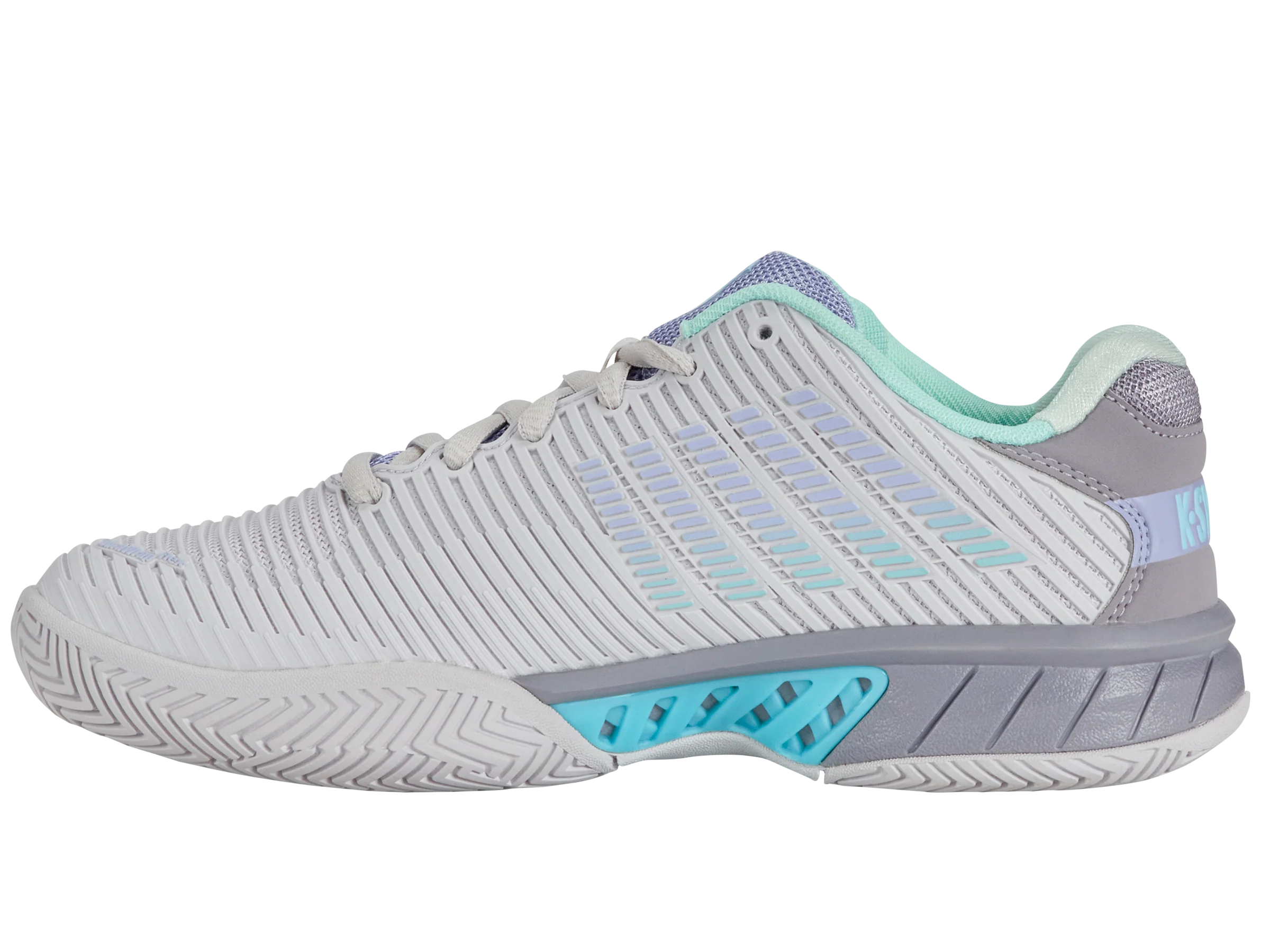 96613-020-M | HYPERCOURT EXPRESS 2 | NIMBUS CLOUD/LILAC GRAY/NEON PURPLE - Image 5