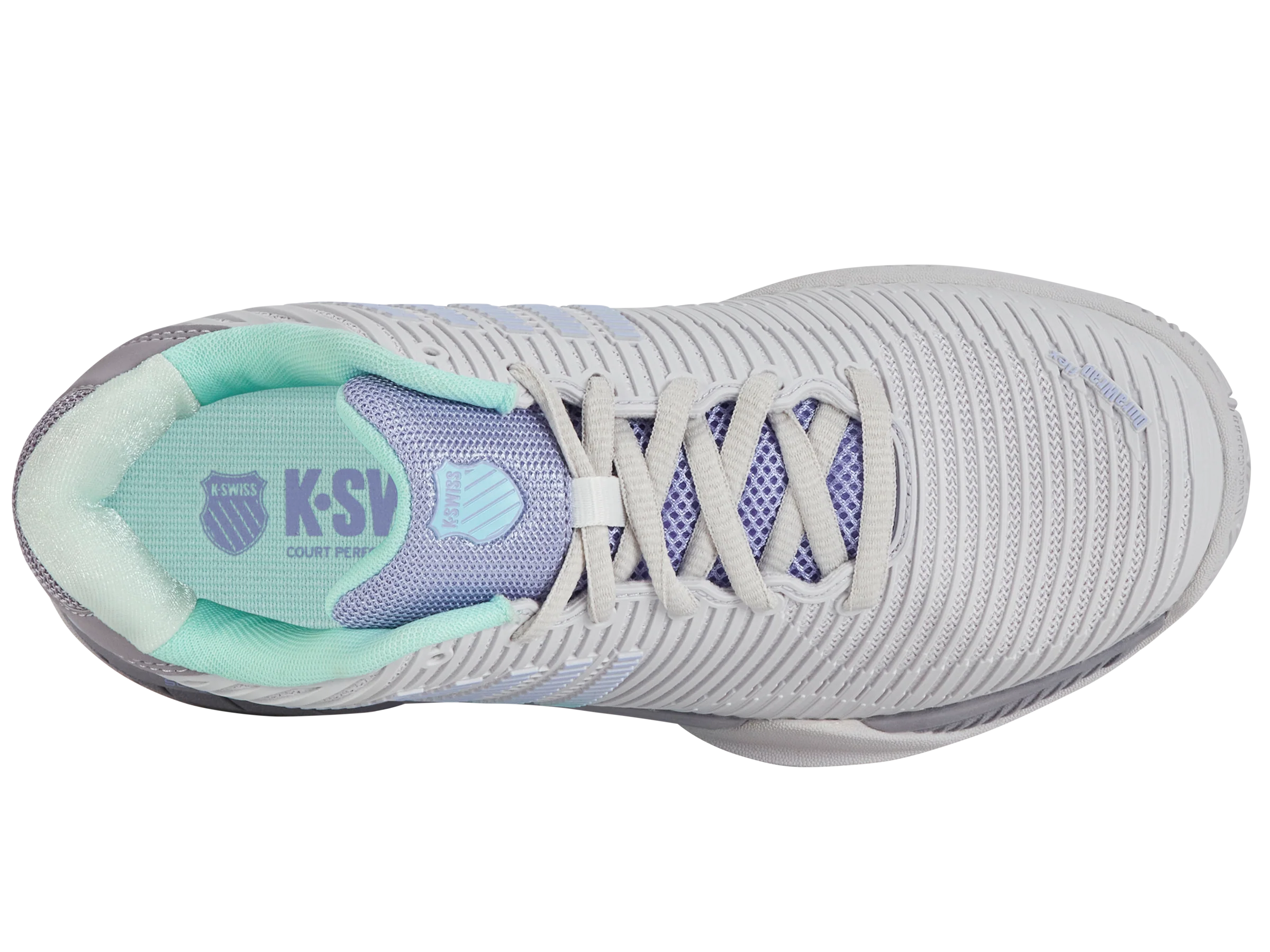 96613-020-M | HYPERCOURT EXPRESS 2 | NIMBUS CLOUD/LILAC GRAY/NEON PURPLE - Image 7