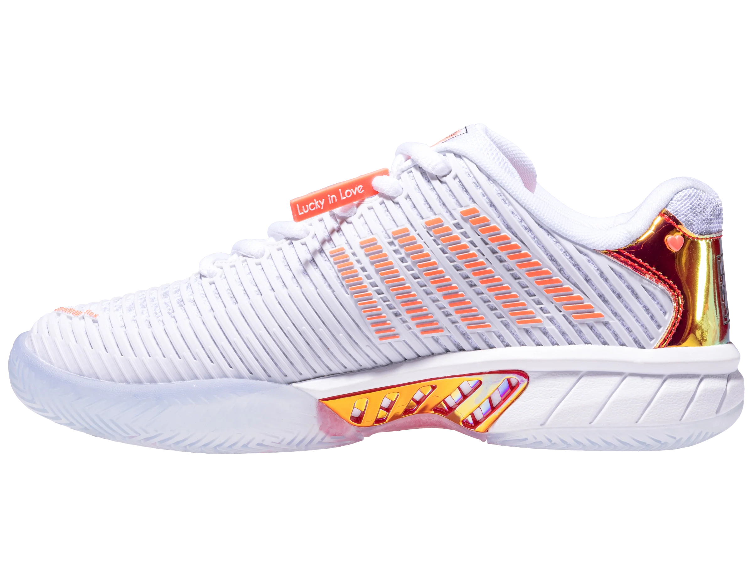 97382-112-M | HYPERCOURT EXPRESS 2  LUCKY IN LOVE | WHITE/DOVE/ORANGE GLOW - Image 5
