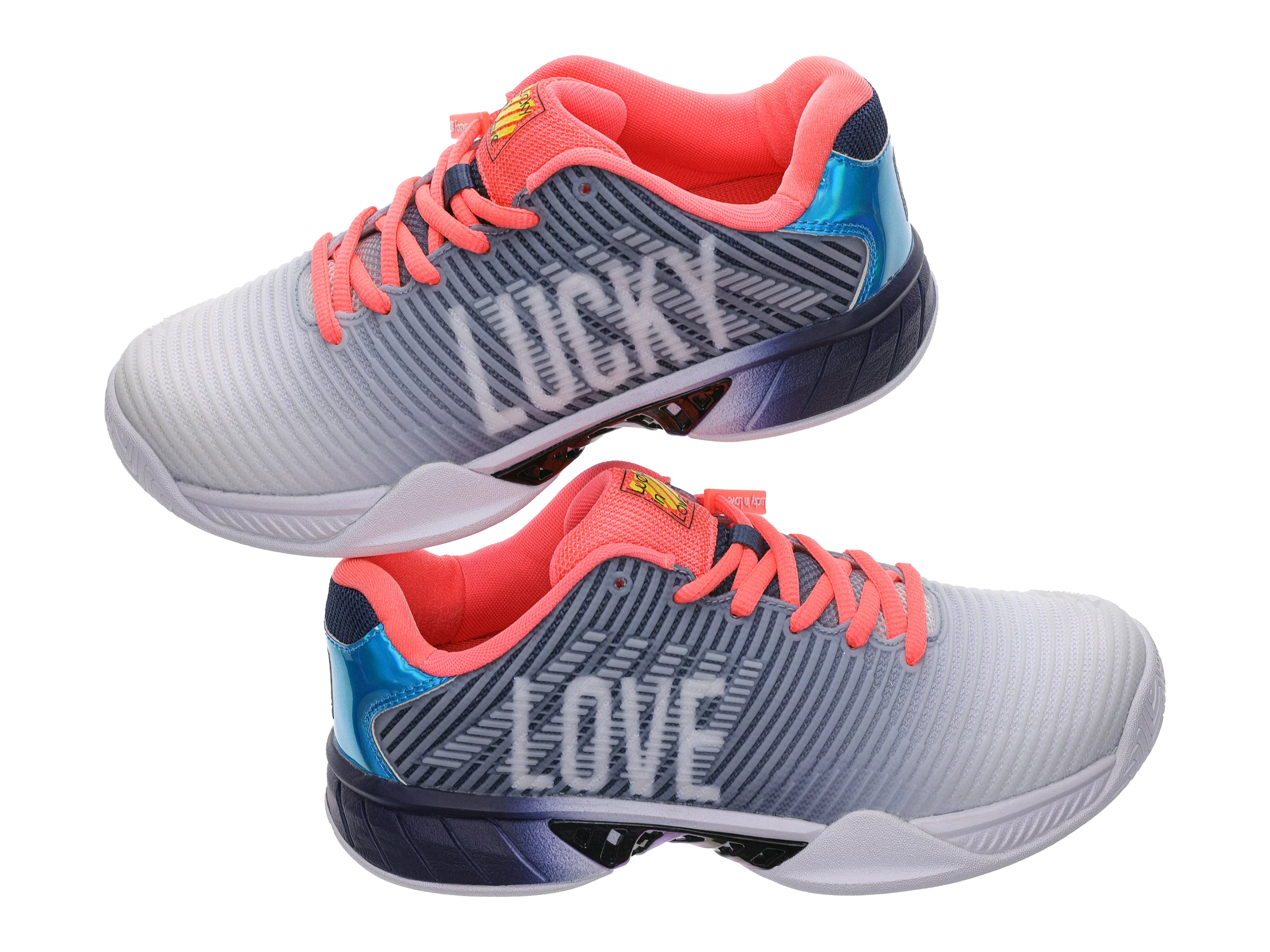 97382-494-M | HYPERCOURT EXPRESS 2 LUCKY IN LOVE | DARK DENIM/WHITE/CORAL - Image 8