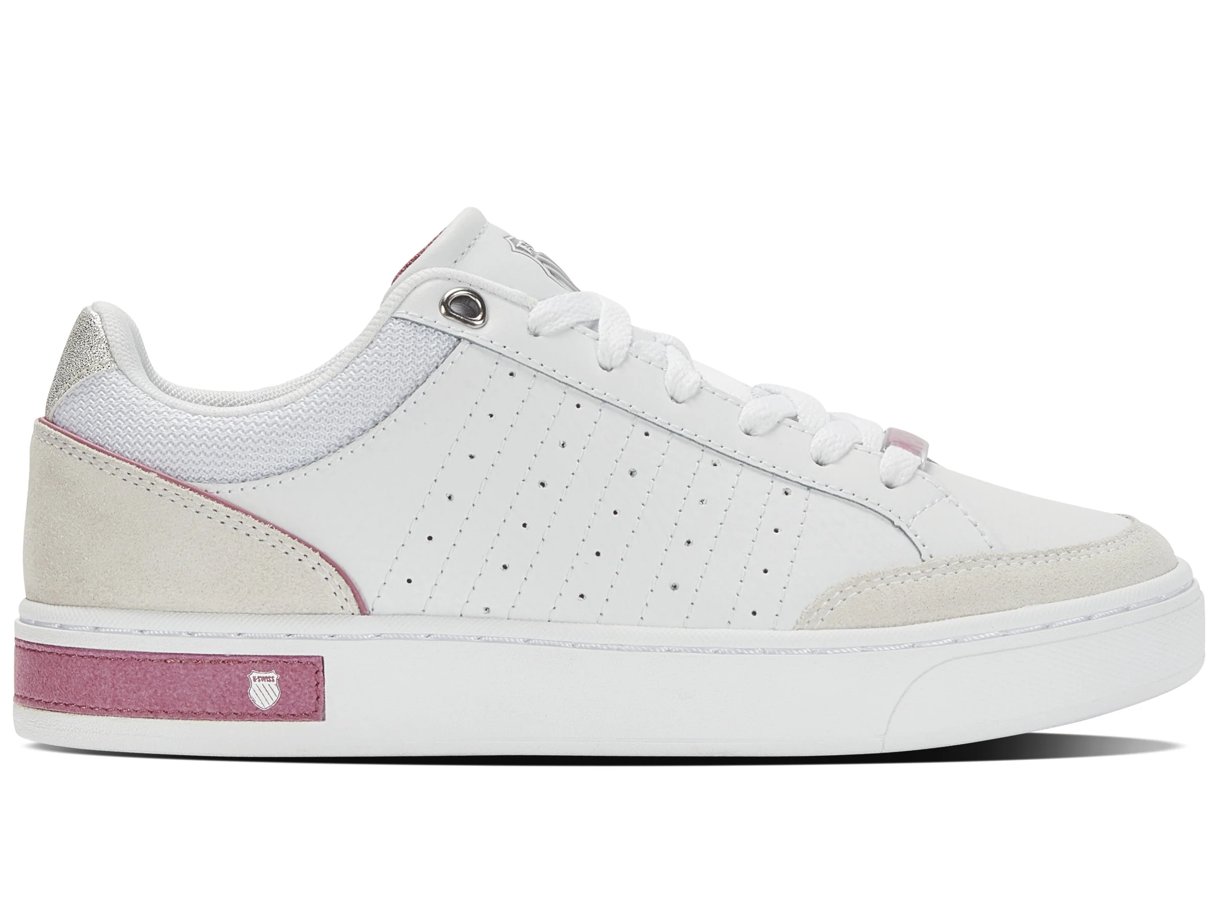 97411-169-M | COURT BLOCK | WHITE/FOXGLOVE/SILVER
