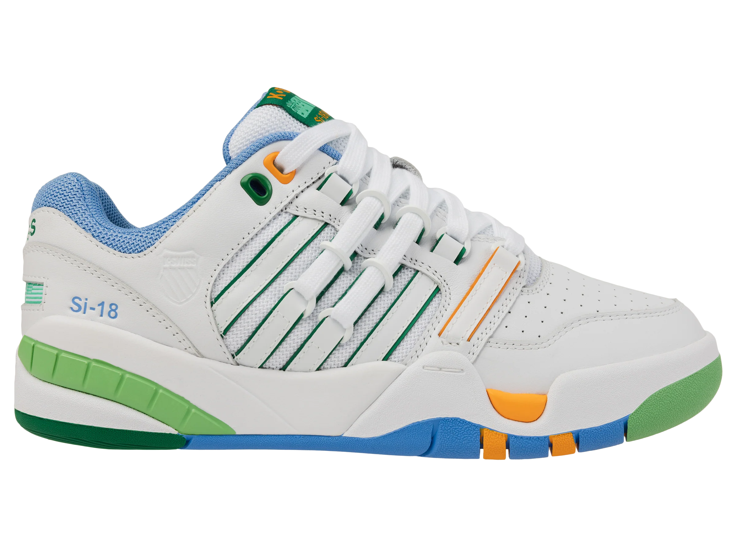 99280-114-M | SI-18 | WHITE/LITTLE BOY BLUE/BRIGHT MARIGOLD/GREEN TABOUR